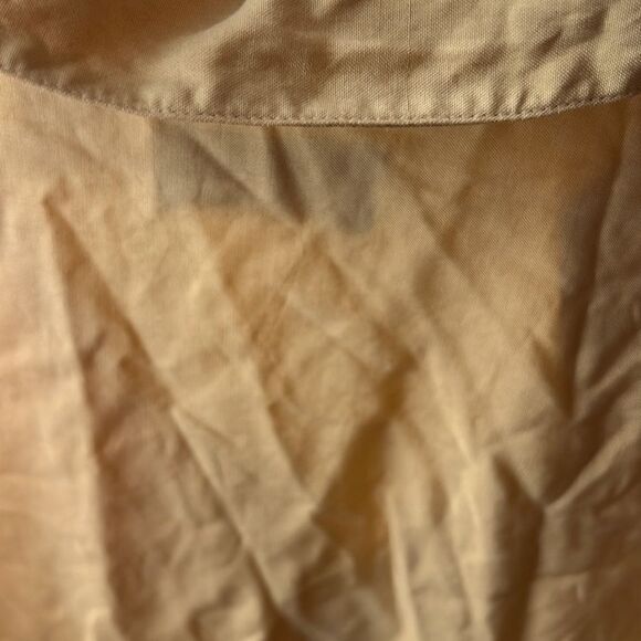 Vintage Y2K Liz Claiborne Collection 100% Silk golden yellow blouse  P2P: 22" - Picture 9 of 12